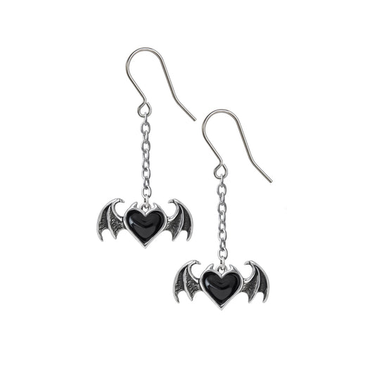 Alchemy Gothic Blacksoul Pair of Dropper Earrings (E443)