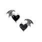 Alchemy Gothic Blacksoul Pair of Stud Earrings (E444)