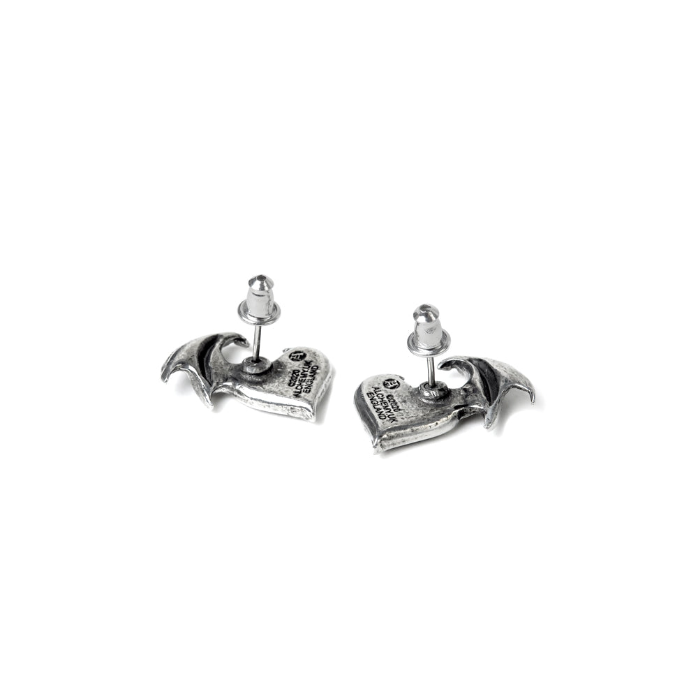 Alchemy Gothic Blacksoul Pair of Stud Earrings (E444)
