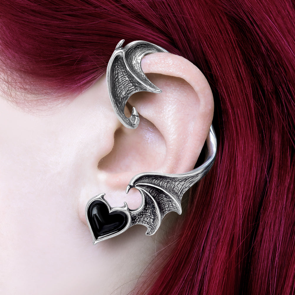 Alchemy Gothic Blacksoul Single Ear Wrap Earring (E445)