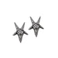 Alchemy Gothic Baphomet Pair of Stud Earrings (E449)