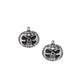 Alchemy Gothic Pumpkin Skull Pair of Stud Earrings (E450)