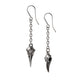 Alchemy Gothic Rabenschadel Schlenker Pair of Dropper Earrings (E473)