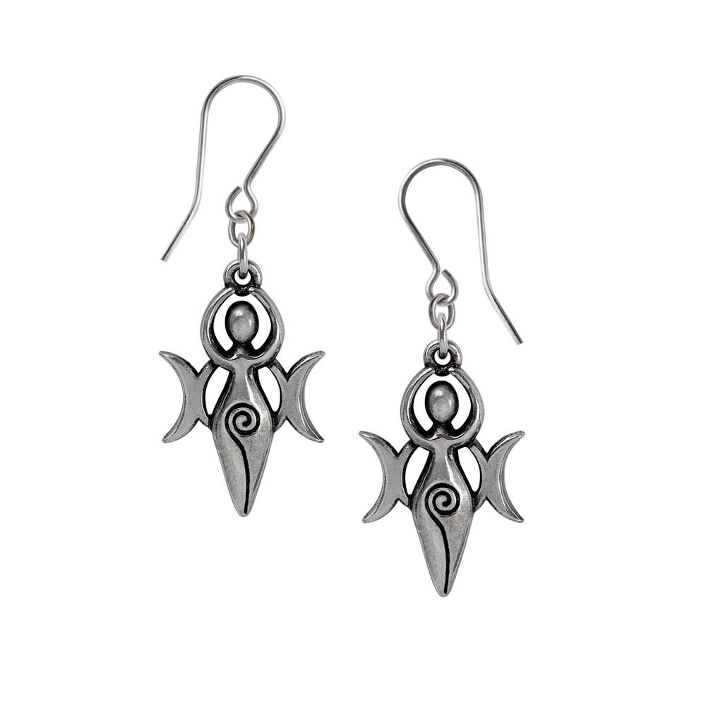 Alchemy Gothic Danu Pair of Dropper Earrings (E475)