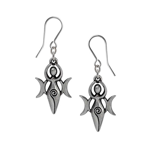 Alchemy Gothic Danu Pair of Dropper Earrings (E475)