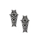 Alchemy Gothic Hex Coffin Pair of Stud Earrings (E480)