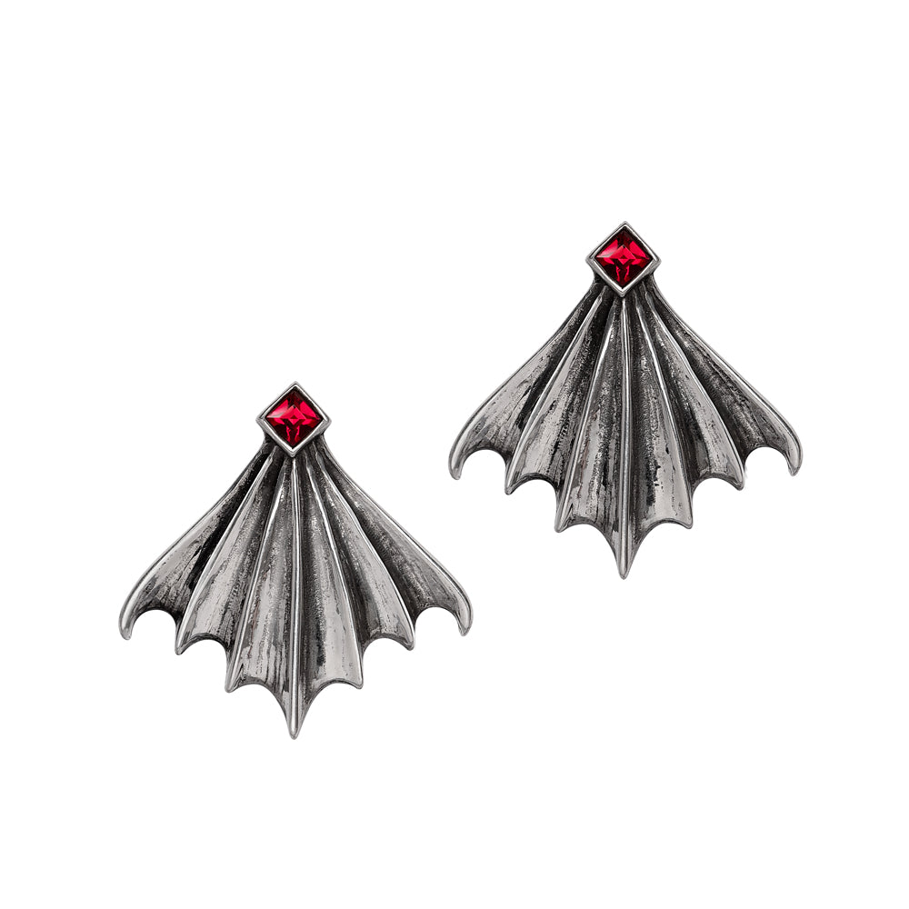 Alchemy Gothic Nighttime Pair of Stud Earrings (E484)
