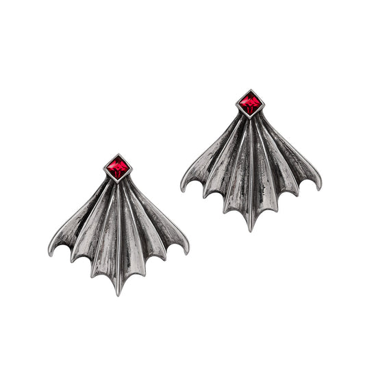 Alchemy Gothic Nighttime Pair of Stud Earrings (E484)