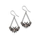 Alchemy Gothic Lunar Moth Pair of Dropper Earrings (E488)