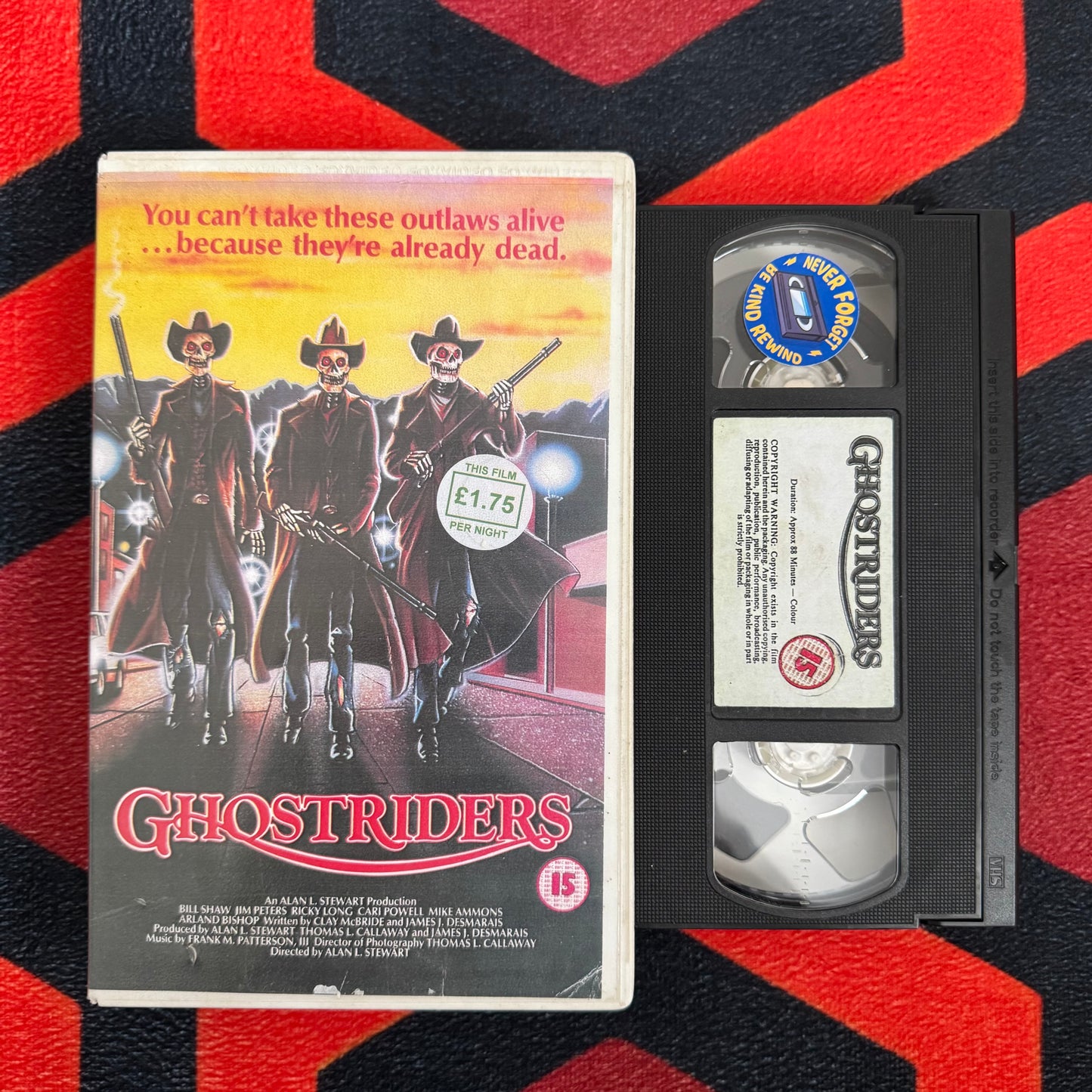 Ghost Riders Ex Rental VHS Video (1987) IVSV1089