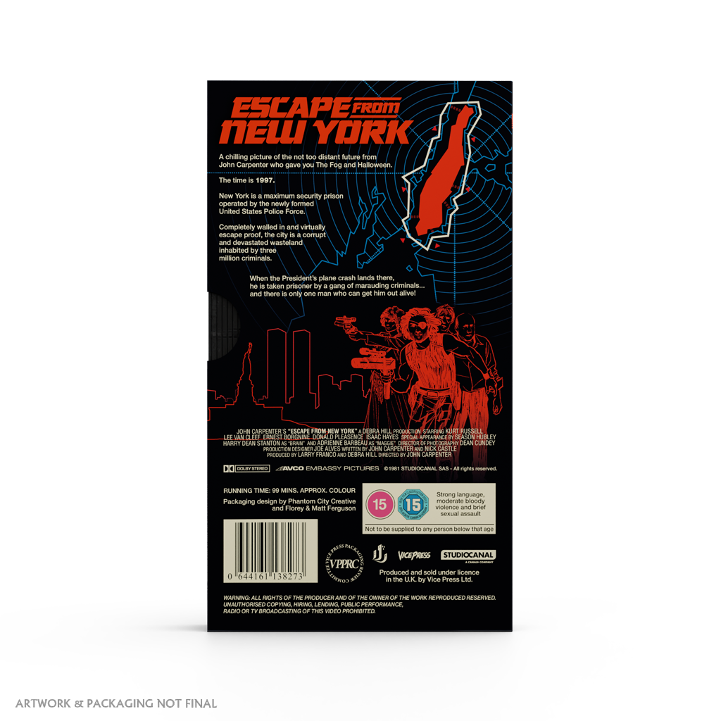 Escape From New York - Slipcase Edition Horror VHS