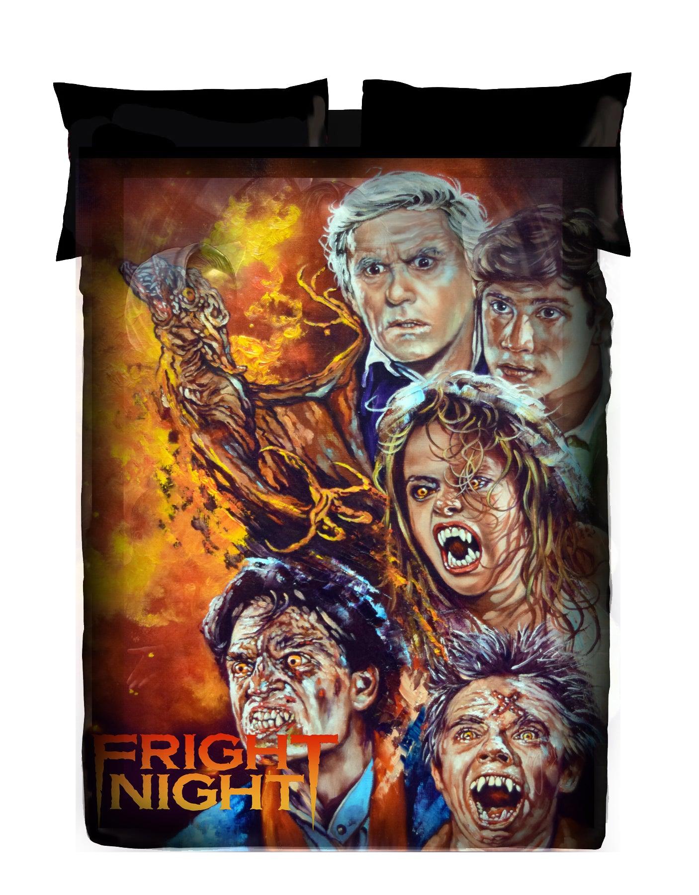 Horror Movie Blanket - Fright Night Blanket - Luxury Twin / Double Fleece Blanket