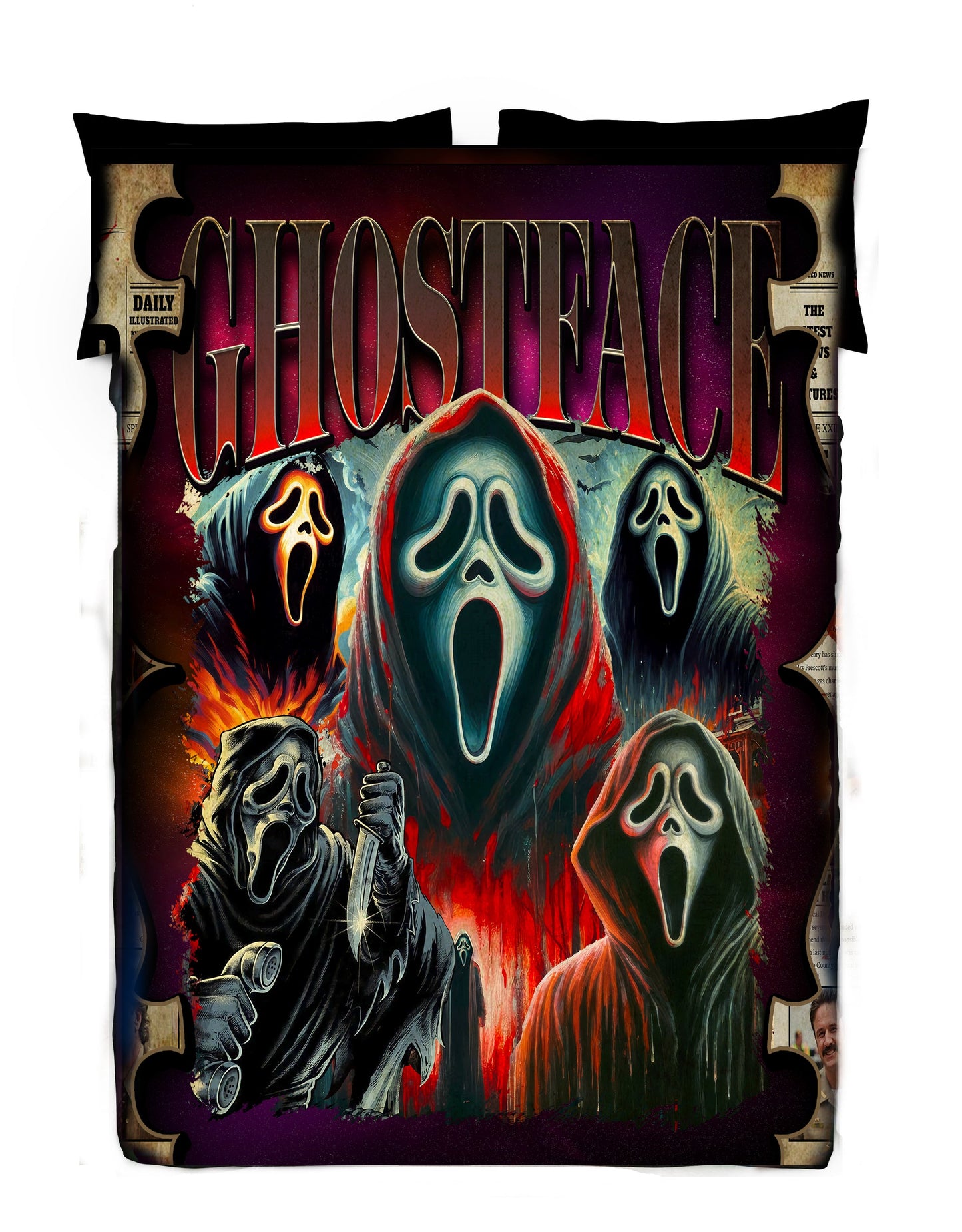 Horror Movie Blanket - Scream Blanket - Luxury Twin / Double Fleece Blanket