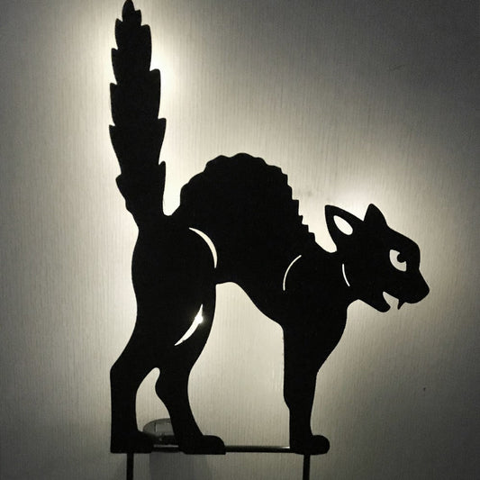 Alchemy Gothic Black Cat Solar Garden Light (GL-QZ2)