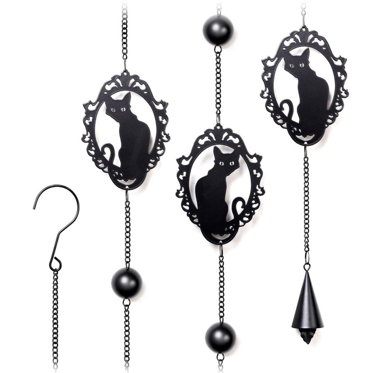 Alchemy Gothic Cat Silhouette Hanging Decoration (HD20)