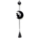 Alchemy Gothic Black Cat and Moon Hanging Decoration (HD9)