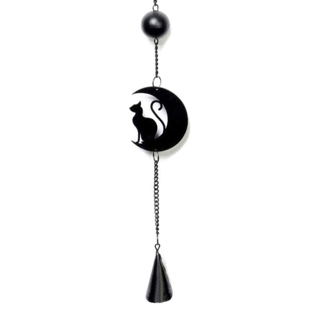 Alchemy Gothic Black Cat and Moon Hanging Decoration (HD9)