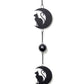 Alchemy Gothic Black Cat and Moon Hanging Decoration (HD9)