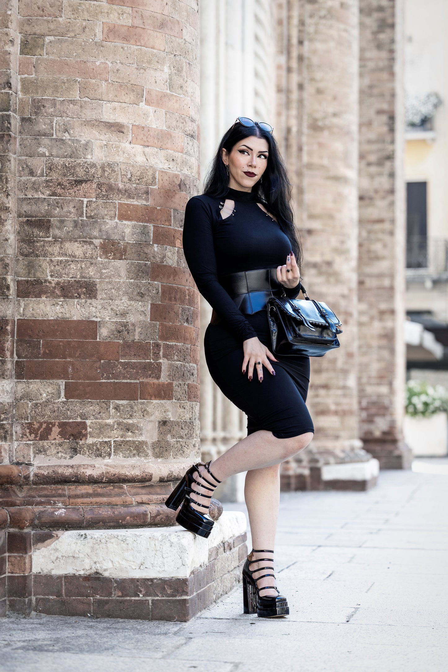 Necessary Evil Nyx Goth Midi Dress