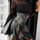 Dark in Lia Punk Love Patent Leather Waist Corset with Metal Accents - Size UK 18 Left Only!