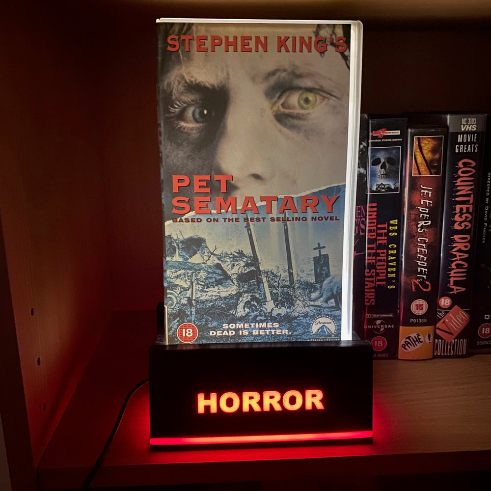 Horror VHS Video LED Light Stand Sign – Horror Stock