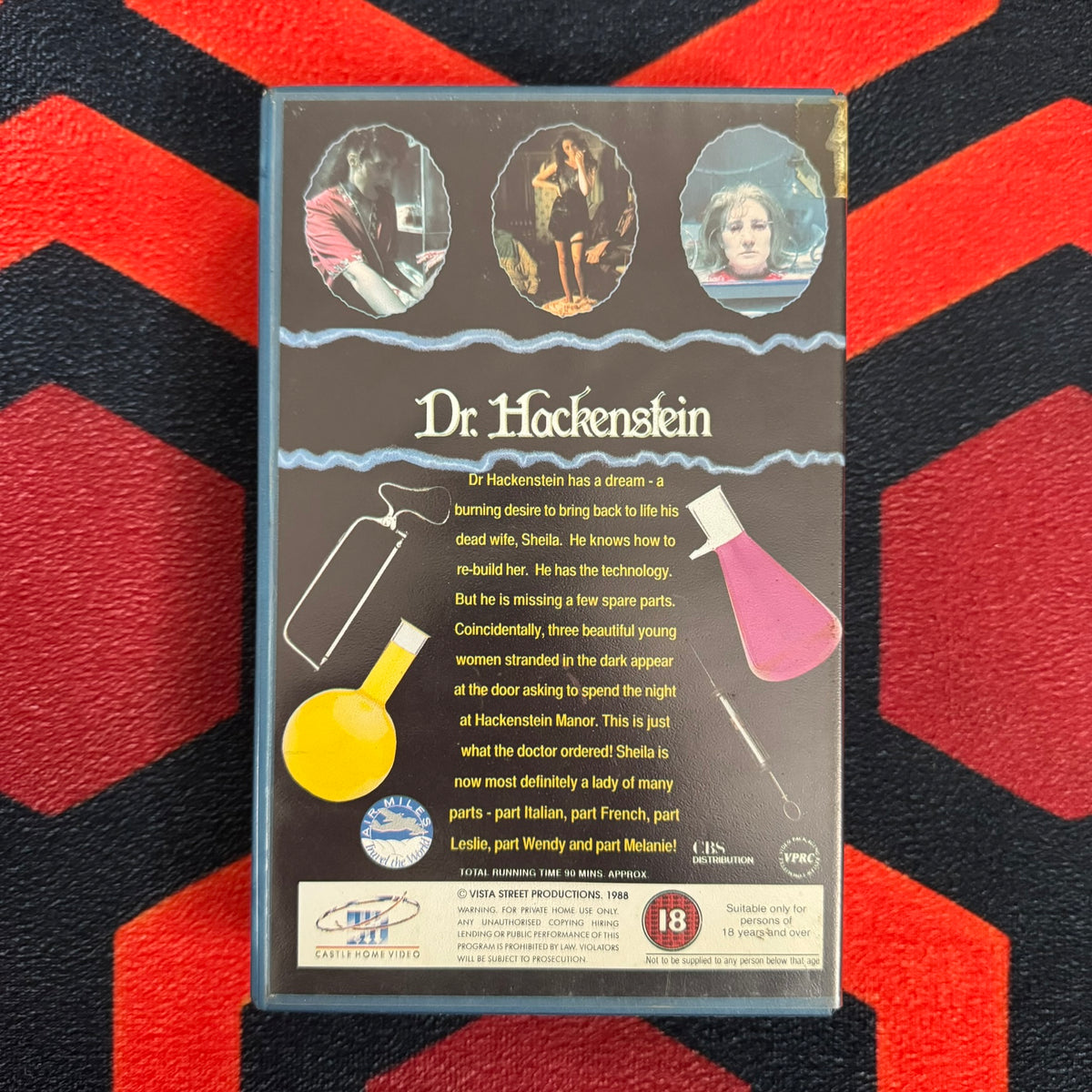 Hackenstein Game Dr. Hackenstein Ex Rental VHS Video (1988) CAV3020 – Horror Stock