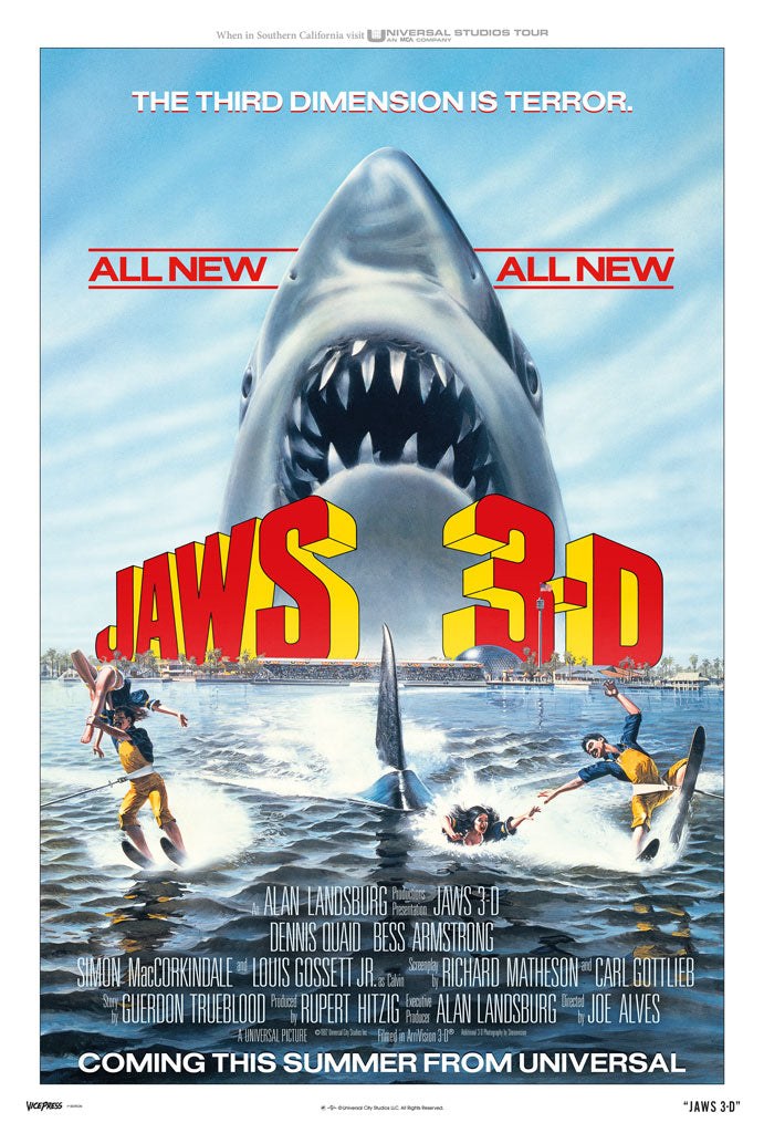 Jaws 3D (One Sheet) Horror Poster