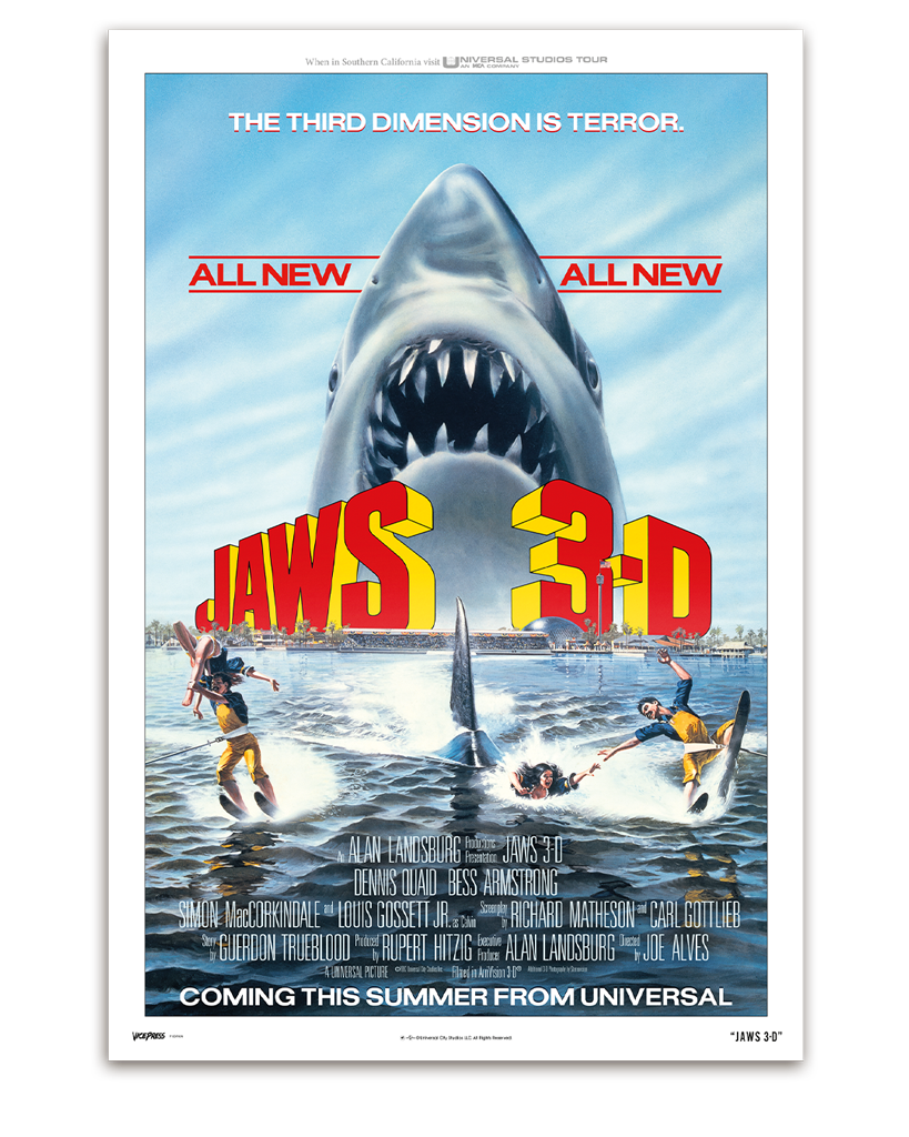 Jaws 3D (One Sheet) Horror Poster