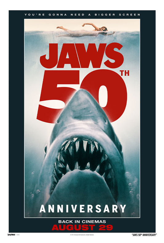 Jaws 50th Anniversary (One Sheet) Horror Poster