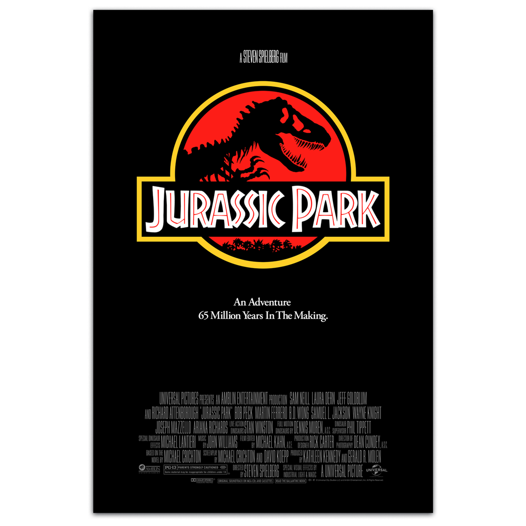 Jurassic Park Theatrical Key-Art (One Sheet) Horror Poster
