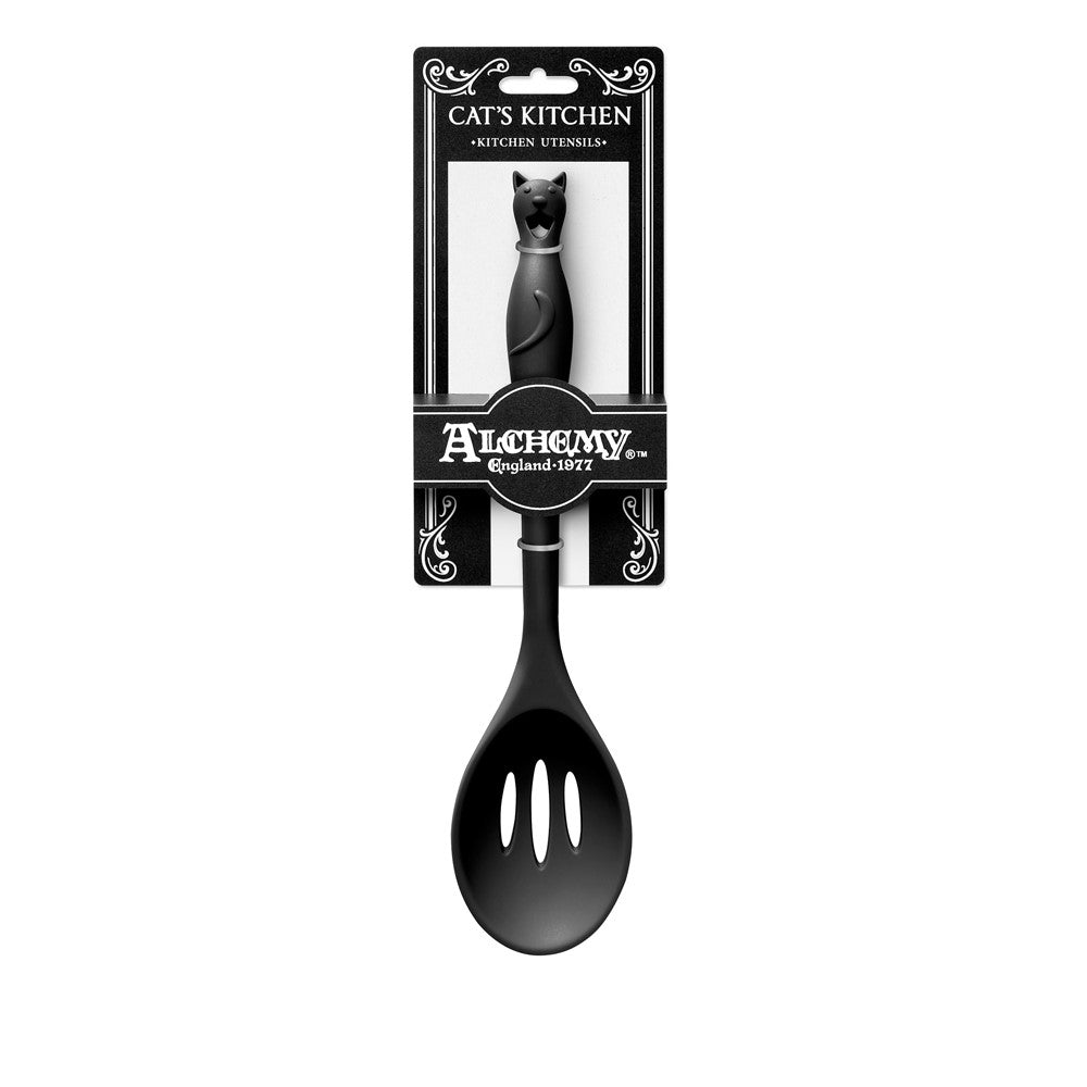 Alchemy Gothic Cat's Kitchen Slotted Spoon (KU4)