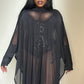 Necessary Evil Anahita Sheer Gothic Black Mesh Layer Dress - UK Made