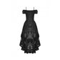 Dark In Love Lilinoe Goth Dress - Off Shoulder Lace-Up Back