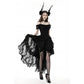Dark In Love Lilinoe Goth Dress - Off Shoulder Lace-Up Back