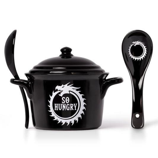Alchemy Gothic So Hungry Lidded Bowl & Spoon Set (MRB4)