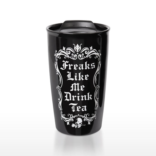 Alchemy Gothic Freaks Like Me Drink Tea Travel Mug (MRDWM7)