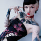 Dark in Love Punk Black and Tartan Cross Strap Nevida Top