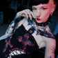 Dark in Love Punk Black and Tartan Cross Strap Nevida Top