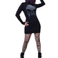Necessary Evil Athena Vampire Skull Print Mini Dress - Size UK 8 & 10 Left Only!