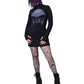 Necessary Evil Athena Vampire Skull Print Mini Dress - Size UK 8 & 10 Left Only!