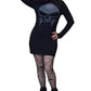 Necessary Evil Athena Vampire Skull Print Mini Dress - Size UK 8 & 10 Left Only!