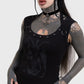 Killstar Noctivagant Baphomet Lace-Up Top