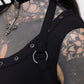 Killstar Noctivagant Baphomet Lace-Up Top