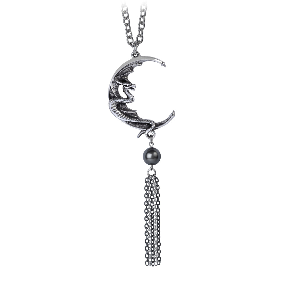 Alchemy Gothic Naga Moon Necklace (P865)