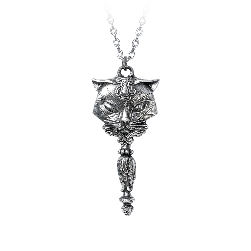 Alchemy Gothic Sacred Cat Vanitas Pendant (P889)