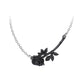 Alchemy Gothic Black Rose Enigma Necklace (P913)