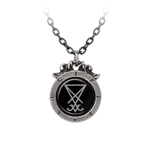 Alchemy Gothic Seal of Lucifer Pendant (P930)