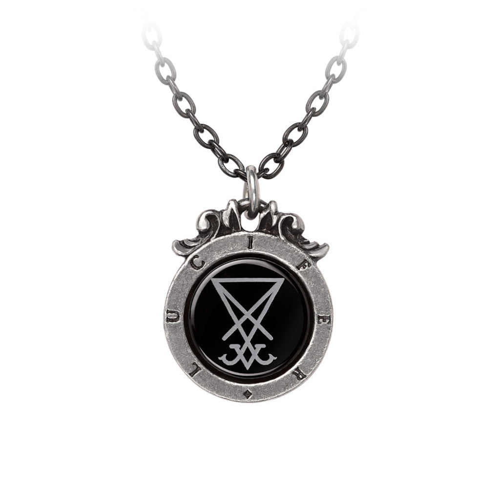 Alchemy Gothic Seal of Lucifer Pendant (P930)