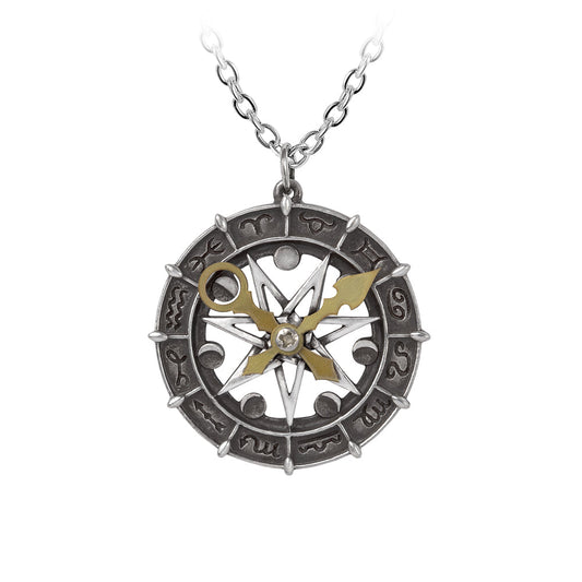 Alchemy Gothic Astro-lunial Compass Pendant (P935)