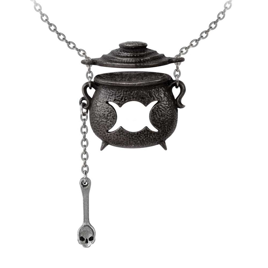Alchemy Gothic Witches Cauldron Pendant (P945)